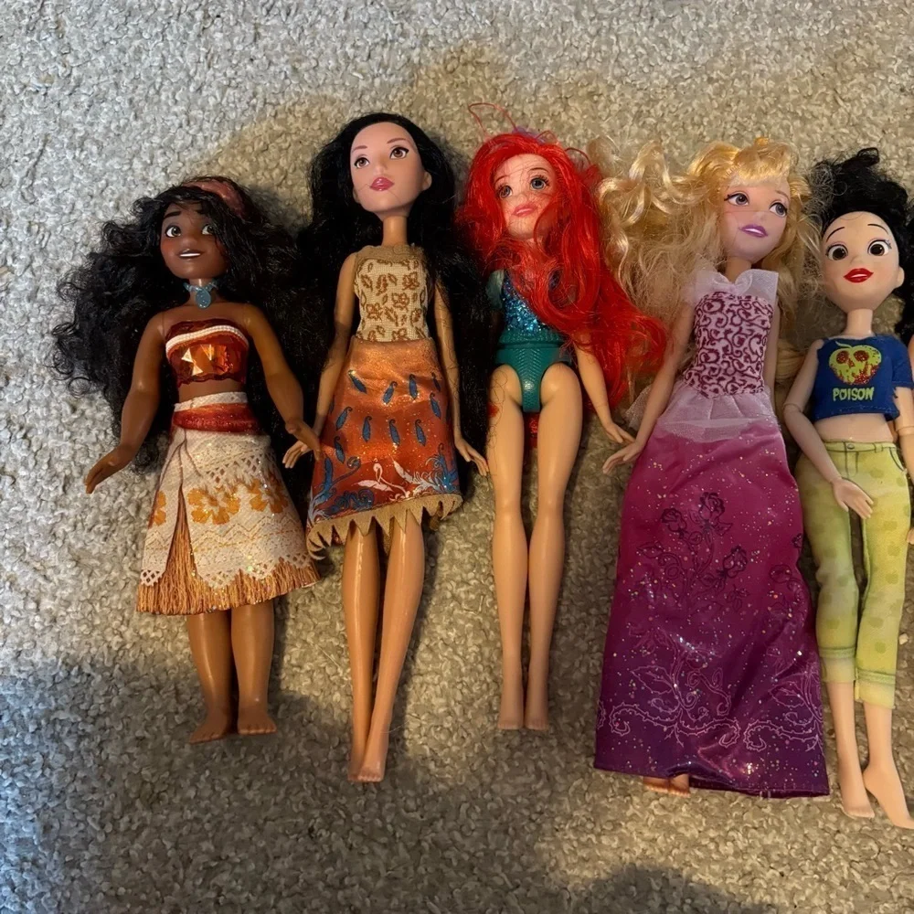 Disney Princess Doll Collection Toy Barbie Moana Pocahontas Ariel Aurora